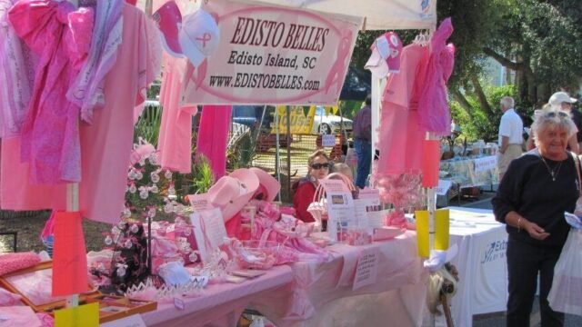 Vendor tent set up at the Edisto Beach Fall Festival