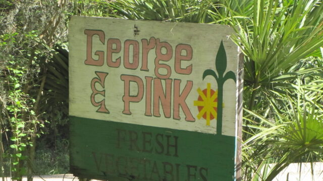 Local produce and homemade pies at the George & Pink’s farm stand on Edisto Island