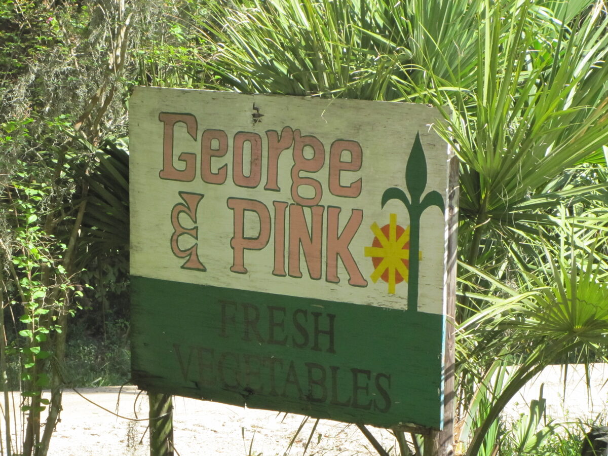 Local produce and homemade pies at the George & Pink’s farm stand on Edisto Island