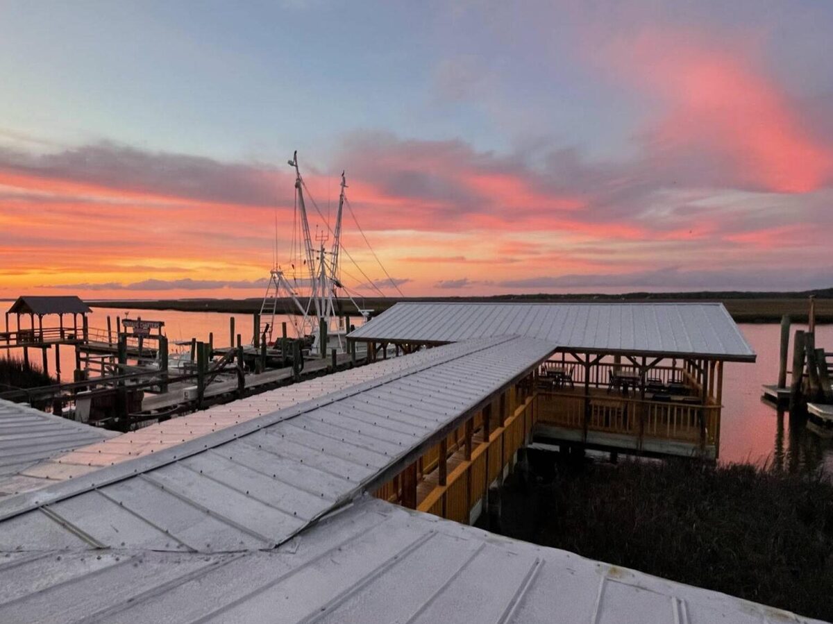 High Tides at Dockside restaurant at the marina on Edisto Island